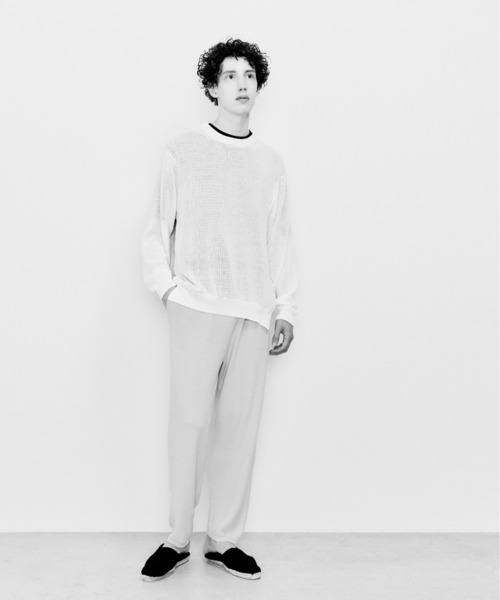 UNFIL(アンフィル)の「unfil アンフィル / organic cotton coiled-yarn sweater オーガニックコットン コイルドヤーン ニットセーター / WHSP-UU008(ニット/セーター・レディース・ブラック・1/4/5)」の10枚目の写真