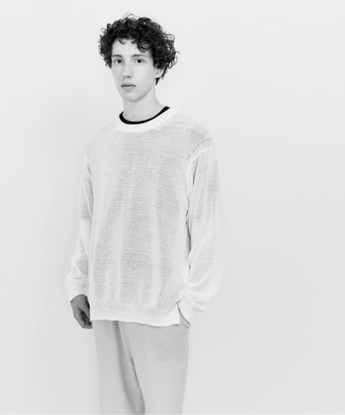 UNFIL(アンフィル)の「unfil アンフィル / organic cotton coiled-yarn sweater オーガニックコットン コイルドヤーン ニットセーター / WHSP-UU008(ニット/セーター・レディース・ブラック・1/4/5)」の11枚目の写真