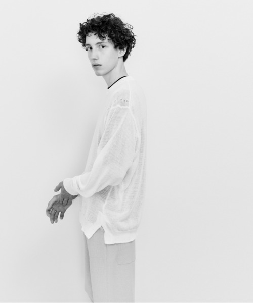 UNFIL(アンフィル)の「unfil アンフィル / organic cotton coiled-yarn sweater オーガニックコットン コイルドヤーン ニットセーター / WHSP-UU008(ニット/セーター・レディース・ブラック・1/4/5)」の12枚目の写真