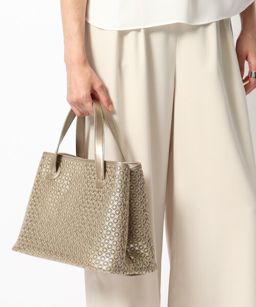 HIROKO HAYASHI（ヒロコハヤシ）の「◆GIRASOLE(ジラソーレ)ハンドトートバッグ（ハンドバッグ・レディース・シルバー/ゴールド系/ネイビー/ブラック系・00）」の10枚目の写真