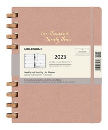 MOLESKINE（モレスキン）の「モレスキン 手帳  2023年1月始まり 12カ月 スパイラル ライフダイアリー ハードカバー XLサイズ 「クラッシュ」アーモンド（手帳/メモ帳・メンズ）」