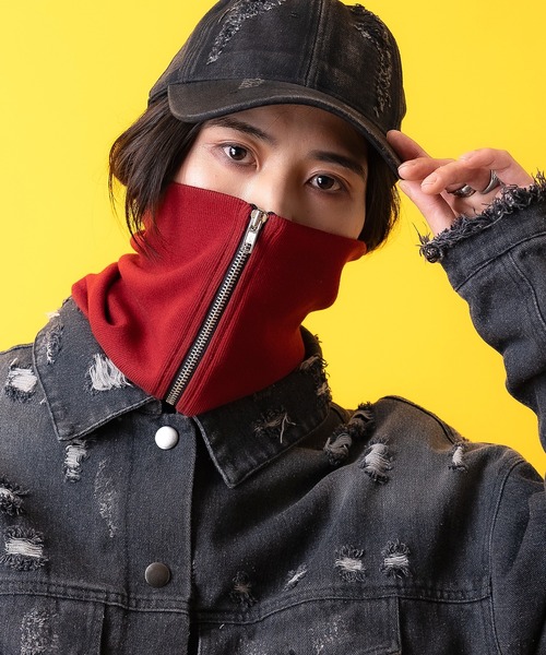 ankoROCK（アンコロック）の「ankoROCKリブボリュームネックウォーマー（ネックウォーマー/スヌード・メンズ・ブラック/ホワイト/ベージュ/ネイビー/ブラウン/グレー/チャコール/レッド/イエロー/オレンジ/ブルー/グリーン/ワインレッド・ONE SIZE/ONESIZE）」の12枚目の写真