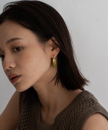 マーブルフープピアス