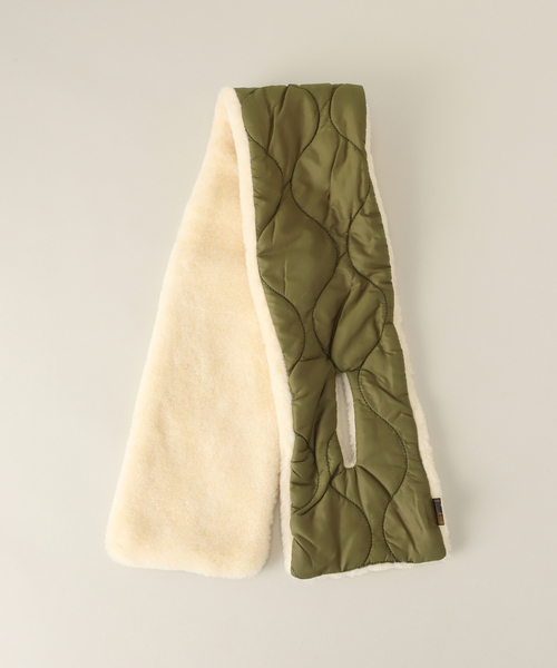 SUBLIME（サブライム）の「【SUBLiME / サブライム】QUILT BOA R/MUFFLAR（マフラー・メンズ・ブラック/カーキ・FREE）」の11枚目の写真