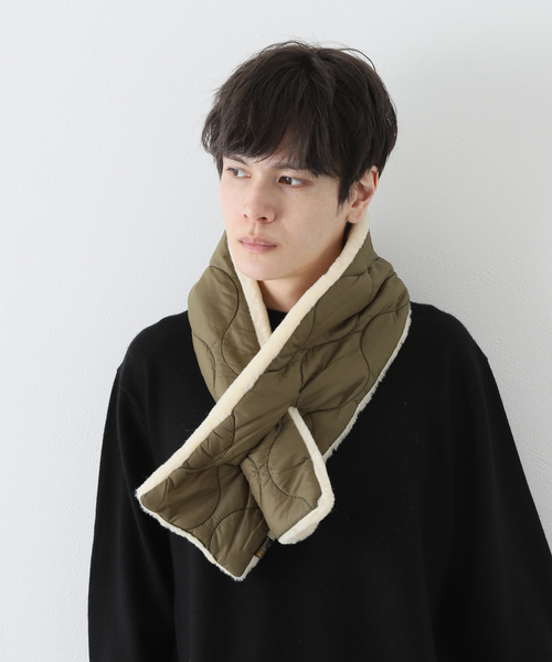 SUBLIME（サブライム）の「【SUBLiME / サブライム】QUILT BOA R/MUFFLAR（マフラー・メンズ・ブラック/カーキ・FREE）」の17枚目の写真