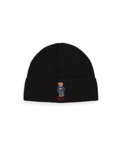 Polo ベア リブニット ビーニー フリーサイズ POLO RALPH LAUREN（ポロ ラルフ ローレン）の「Polo ベア リブニット