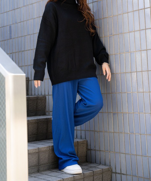 tolene(トレネ)の「オーバーサイズ ざっくりタートルネック ニット(ニット/セーター・レディース・ブラウン/カーキ/グリーン/ブルー/ブラック・L/XL/XXL/M)」の20枚目の写真