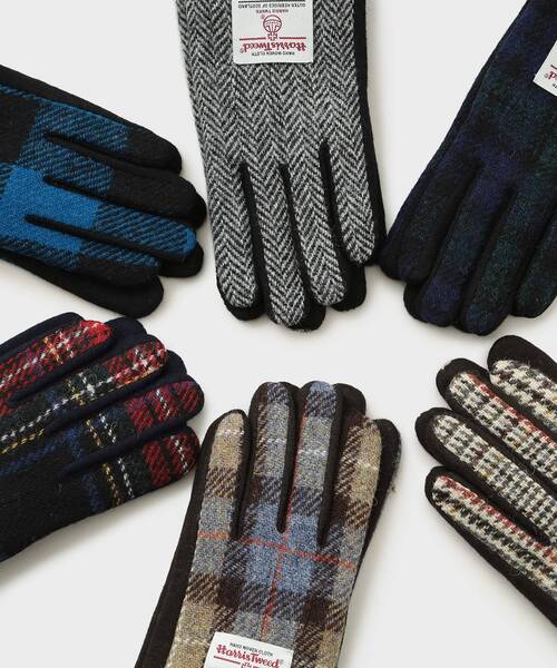 TAKEO KIKUCHI（タケオキクチ）の「◆【スマホ対応】ハリスツイード リブグローブ（手袋・メンズ・レッド系/ネイビー系1/ブルー系6/ブラック系1/チャコールグレー/ダークブラウン系1・00）」の7枚目の写真