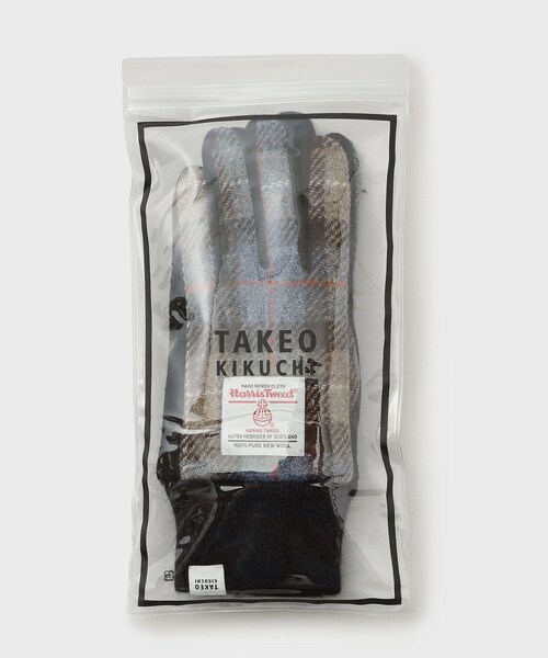 TAKEO KIKUCHI（タケオキクチ）の「◆【スマホ対応】ハリスツイード リブグローブ（手袋・メンズ・レッド系/ネイビー系1/ブルー系6/ブラック系1/チャコールグレー/ダークブラウン系1・00）」の15枚目の写真