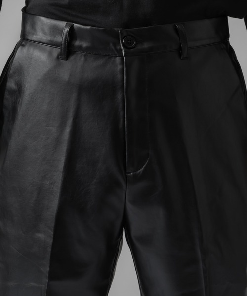 Adoon plain(アドーンプレーン)の「【Adoon plain】フェイクレザーフレアパンツ(その他パンツ・メンズ・ブラック・SMALL/MEDIUM/LARGE)」の14枚目の写真