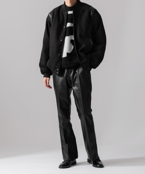 Adoon plain(アドーンプレーン)の「【Adoon plain】フェイクレザーフレアパンツ(その他パンツ・メンズ・ブラック・SMALL/MEDIUM/LARGE)」の5枚目の写真