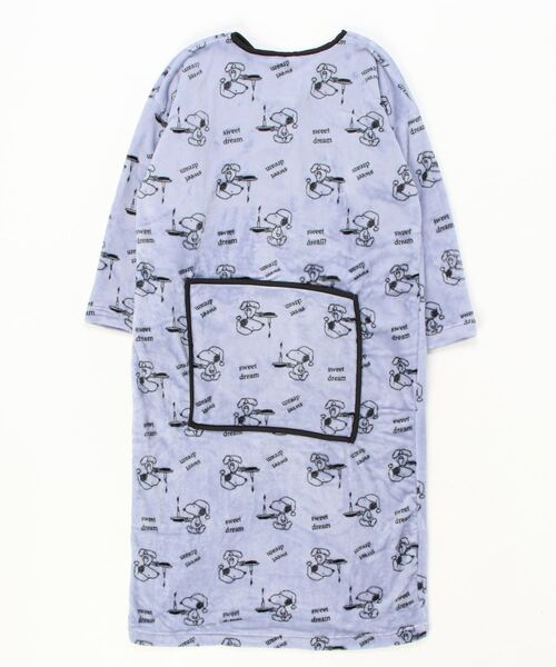PEANUTS（ピーナッツ）の「PEANUTS SNOOPY（ピーナッツ スヌーピー）ボアフリースガウン/ブランケット（その他ルームウェア・レディース・ブルー・FREE）」の2枚目の写真