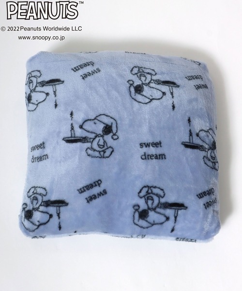 PEANUTS（ピーナッツ）の「PEANUTS SNOOPY（ピーナッツ スヌーピー）ボアフリースガウン/ブランケット（その他ルームウェア・レディース・ブルー・FREE）」の12枚目の写真