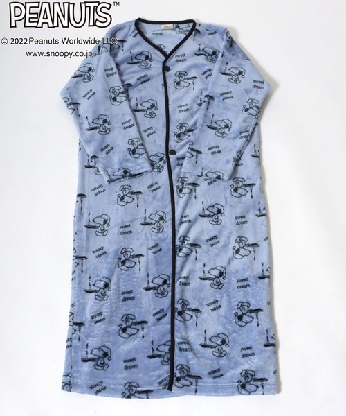 PEANUTS（ピーナッツ）の「PEANUTS SNOOPY（ピーナッツ スヌーピー）ボアフリースガウン/ブランケット（その他ルームウェア・レディース・ブルー・FREE）」の3枚目の写真