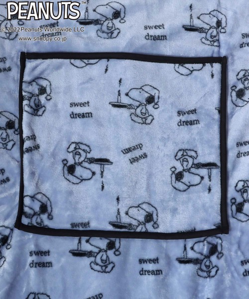 PEANUTS（ピーナッツ）の「PEANUTS SNOOPY（ピーナッツ スヌーピー）ボアフリースガウン/ブランケット（その他ルームウェア・レディース・ブルー・FREE）」の9枚目の写真