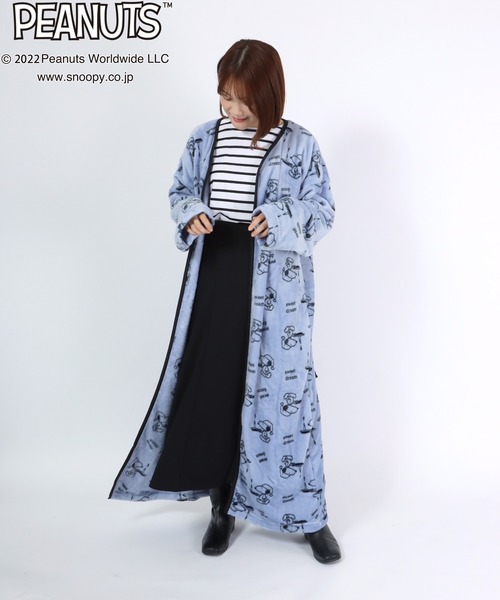 PEANUTS（ピーナッツ）の「PEANUTS SNOOPY（ピーナッツ スヌーピー）ボアフリースガウン/ブランケット（その他ルームウェア・レディース・ブルー・FREE）」の16枚目の写真