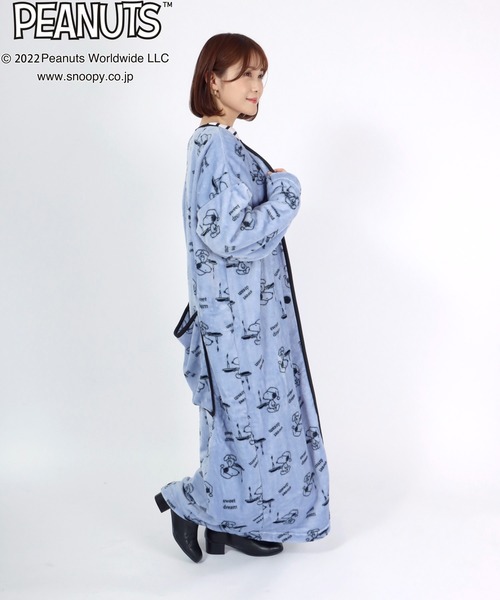 PEANUTS（ピーナッツ）の「PEANUTS SNOOPY（ピーナッツ スヌーピー）ボアフリースガウン/ブランケット（その他ルームウェア・レディース・ブルー・FREE）」の17枚目の写真