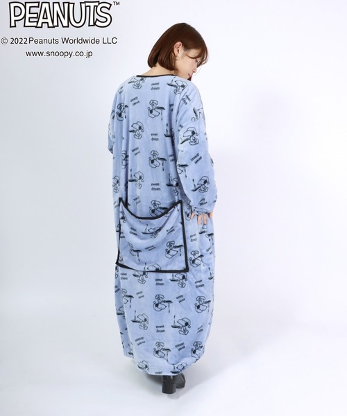PEANUTS（ピーナッツ）の「PEANUTS SNOOPY（ピーナッツ スヌーピー）ボアフリースガウン/ブランケット（その他ルームウェア・レディース・ブルー・FREE）」の18枚目の写真