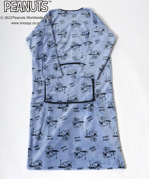 PEANUTS（ピーナッツ）の「PEANUTS SNOOPY（ピーナッツ スヌーピー）ボアフリースガウン/ブランケット（その他ルームウェア・レディース・ブルー・FREE）」の14枚目の写真