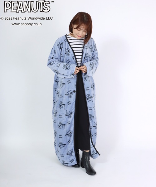 PEANUTS（ピーナッツ）の「PEANUTS SNOOPY（ピーナッツ スヌーピー）ボアフリースガウン/ブランケット（その他ルームウェア・レディース・ブルー・FREE）」の15枚目の写真