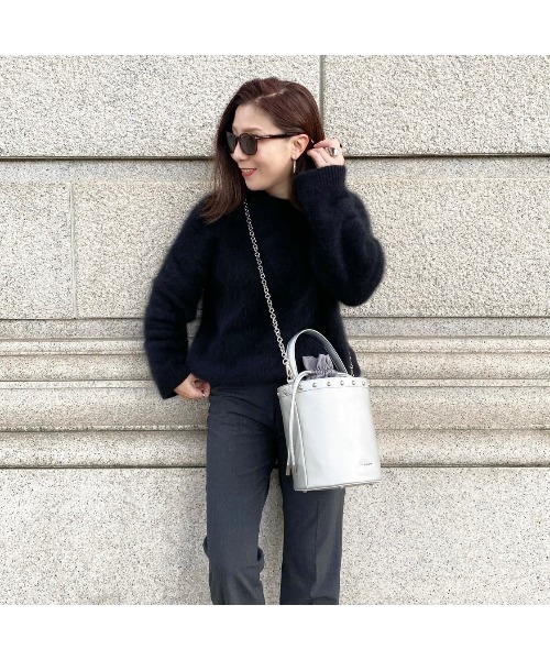 LA BAGAGERIE(ラバガジェリー)の「【インスタグラマー chiyoさん×LA BAGAGERIE】チェーンバケツバッグ(ショルダーバッグ・レディース・ゼブラ/シルバー・FREE)」の2枚目の写真
