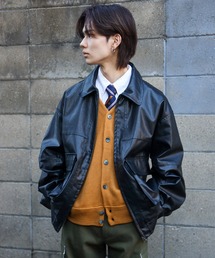 SPINNS | 【ビックシルエット】フェイクレザー ブルゾン(ブルゾン)