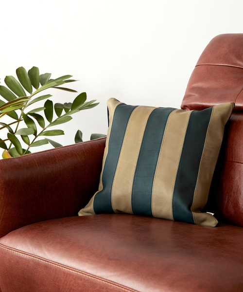 【セール】LEATHER PATCH CUSHION COVER レザー パッチワーク クッションカバー 45cm（クッション/クッションカバー）｜journal standard Furniture （ジャーナルスタンダードファニチャー）