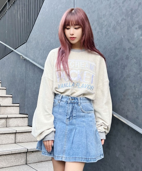 Figments（フィグメンツ）の「ICECREAMスウェット（スウェット・レディース・グレー/サックスブルー/ブラック・FREE）」の12枚目の写真