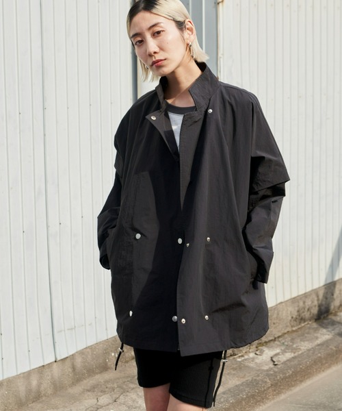 Auntie Rosa Holiday（アンティローザホリデー）の「スタンドカラー2WAYマウンテンパーカー（マウンテンパーカー・レディース・アイボリー/ブラック・FREE）」の4枚目の写真