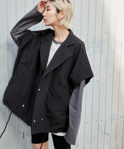 Auntie Rosa Holiday（アンティローザホリデー）の「スタンドカラー2WAYマウンテンパーカー（マウンテンパーカー・レディース・アイボリー/ブラック・FREE）」の6枚目の写真