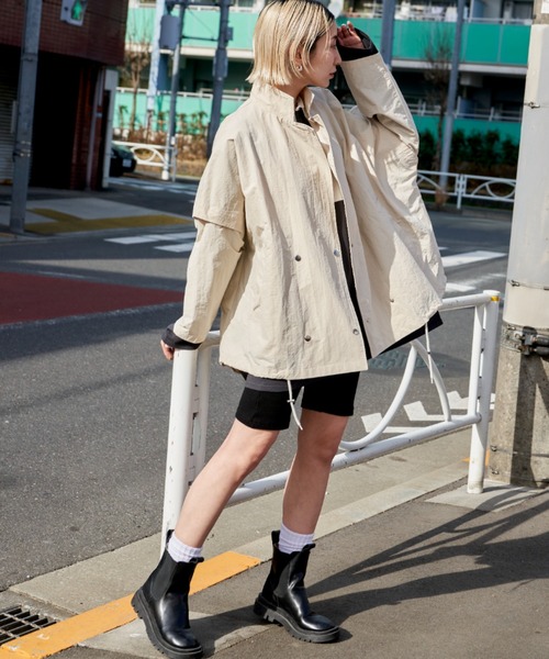 Auntie Rosa Holiday（アンティローザホリデー）の「スタンドカラー2WAYマウンテンパーカー（マウンテンパーカー・レディース・アイボリー/ブラック・FREE）」の21枚目の写真