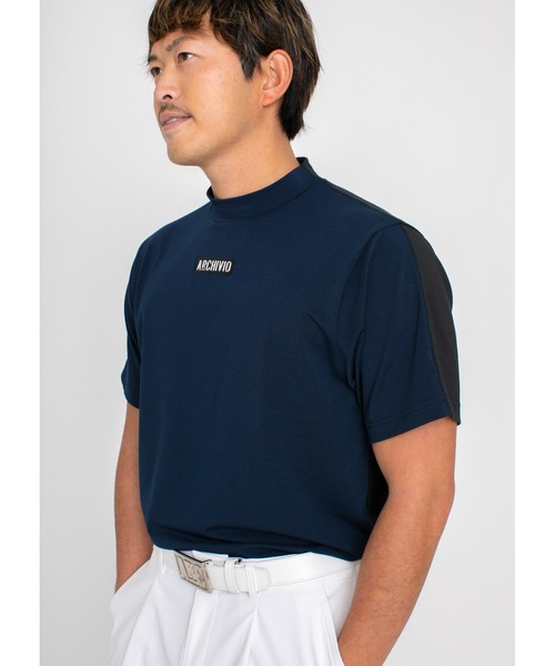 archivio（アルチビオ）の「<MENS>アルチビオゴルフウェア ハイネックプル 2023年春夏（Tシャツ/カットソー・メンズ・ホワイト×グレー/イエロー/ネイビー・LL/L/M）」の11枚目の写真