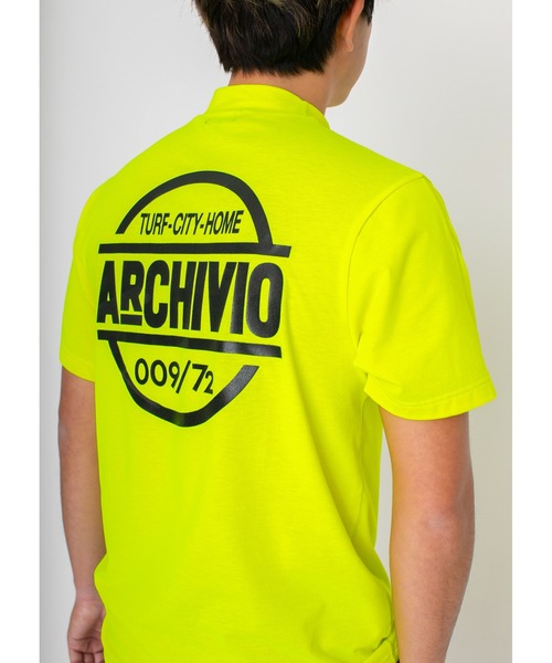 archivio（アルチビオ）の「<MENS>アルチビオゴルフウェア ハイネックプル 2023年春夏（Tシャツ/カットソー・メンズ・ホワイト×グレー/イエロー/ネイビー・LL/L/M）」の9枚目の写真