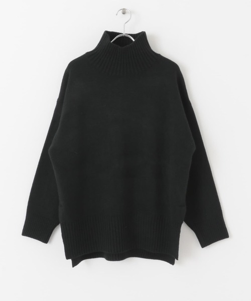 SENSE OF PLACE by URBAN RESEARCH（センスオブプレイスバイアーバンリサーチ）の「タートルネックルーズセーター（ニット/セーター・レディース・ブラック/アイボリー/ブルー・ONE）」の11枚目の写真