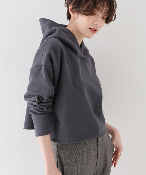 plage(プラージュ)の「les Tendre MINI パーカー(パーカー・レディース・ホワイト/チャコールグレー・FREE)」の7枚目の写真