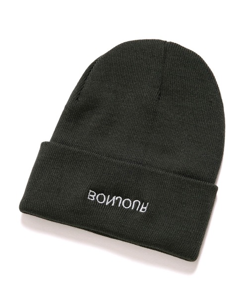 bonjour records（ボンジュールレコーズ）の「【Bonjour Records/ボンジュールレコード】Trevor Jackson BEANIE ボンジュールレコードオリジナルマーチャンダイズ トレヴァージャクソンニット ビーニーキャップ（ニットキャップ/ビーニー・メンズ・チャコールグレー/オリーブ・FREE）」の2枚目の写真