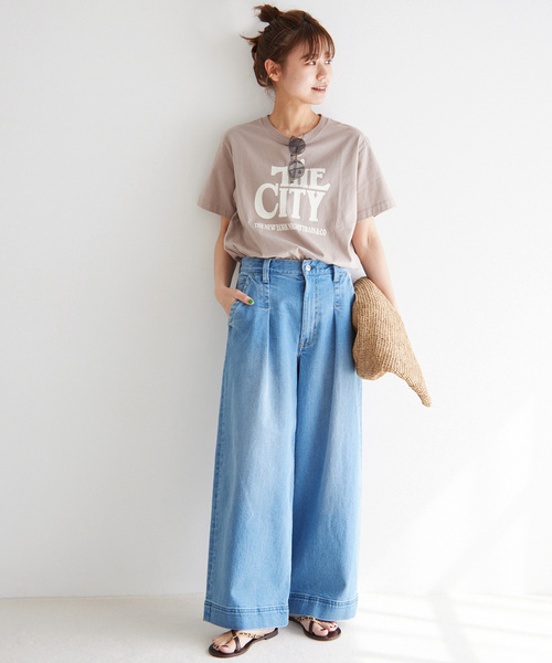 JOURNAL STANDARD relume(ジャーナルスタンダード レリューム)の「ワイドタックバギーパンツ(デニムパンツ・レディース・ブルー系その他/ネイビー・38/36)」の18枚目の写真