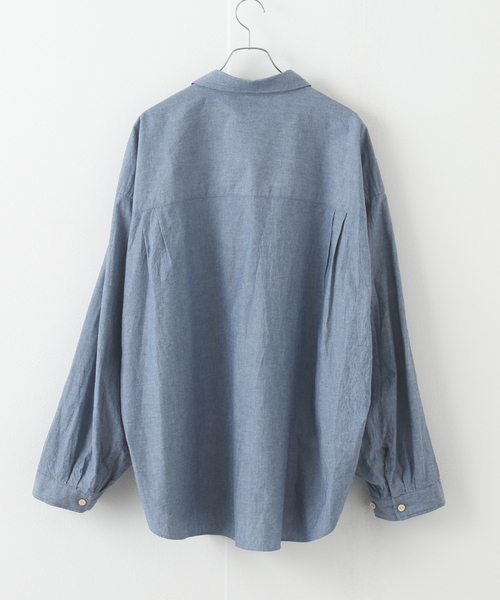 JOINT WORKS（ジョイントワークス）の「【refomed / リフォメッド】WRIST PATCH WIDE SHIRT CHAMBRAY（シャツ/ブラウス・メンズ・ブルー系その他・2/3）」の15枚目の写真