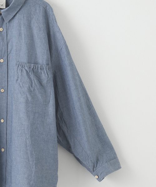 JOINT WORKS（ジョイントワークス）の「【refomed / リフォメッド】WRIST PATCH WIDE SHIRT CHAMBRAY（シャツ/ブラウス・メンズ・ブルー系その他・2/3）」の12枚目の写真