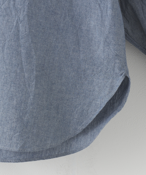 JOINT WORKS（ジョイントワークス）の「【refomed / リフォメッド】WRIST PATCH WIDE SHIRT CHAMBRAY（シャツ/ブラウス・メンズ・ブルー系その他・2/3）」の8枚目の写真
