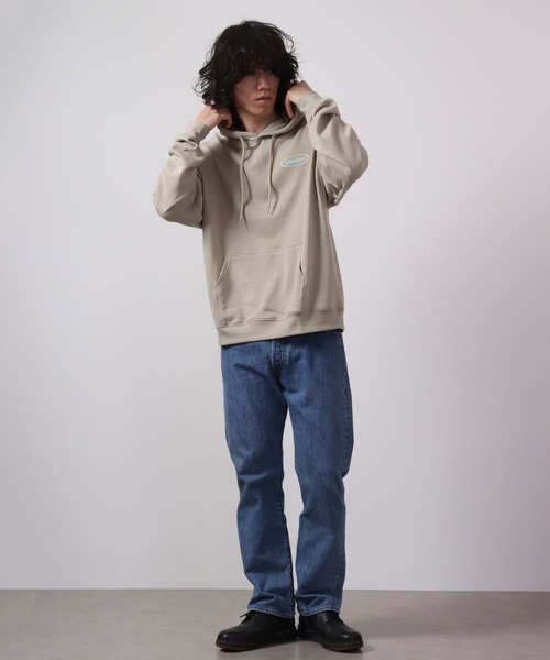 MODISH GAZE(モディシュガゼ)の「MODISH GAZE 裏毛 長袖 BIG プルパーカー Adventure(パーカー・メンズ・グレイッシュベージュ/チャコール/オフホワイト・M/L)」の15枚目の写真