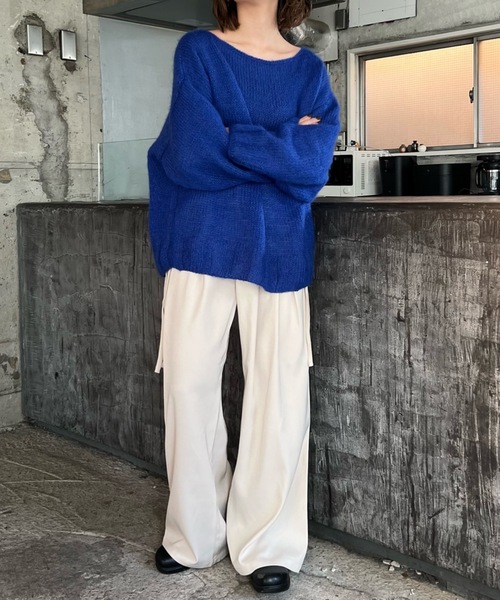 shesame（シーセム）の「2タックドローコードデザインパンツ（その他パンツ・レディース・アイボリー/ブラック/ブルー・MEDIUM/LARGE）」の2枚目の写真