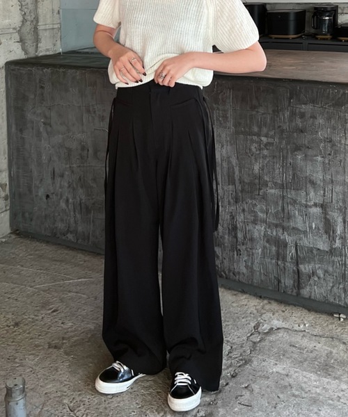shesame（シーセム）の「2タックドローコードデザインパンツ（その他パンツ・レディース・アイボリー/ブラック/ブルー・MEDIUM/LARGE）」の11枚目の写真