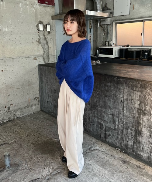 shesame（シーセム）の「2タックドローコードデザインパンツ（その他パンツ・レディース・アイボリー/ブラック/ブルー・MEDIUM/LARGE）」の9枚目の写真
