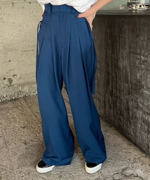 shesame（シーセム）の「2タックドローコードデザインパンツ（その他パンツ・レディース・アイボリー/ブラック/ブルー・MEDIUM/LARGE）」の22枚目の写真