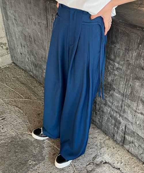 shesame（シーセム）の「2タックドローコードデザインパンツ（その他パンツ・レディース・アイボリー/ブラック/ブルー・MEDIUM/LARGE）」の19枚目の写真
