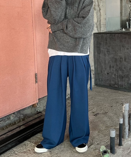 shesame（シーセム）の「2タックドローコードデザインパンツ（その他パンツ・レディース・アイボリー/ブラック/ブルー・MEDIUM/LARGE）」の16枚目の写真