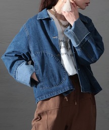 折り袖デニムジャケット