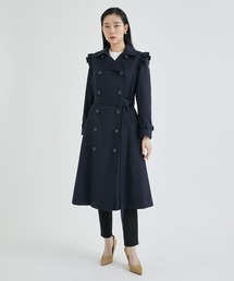 【BORDERS at BALCONY / ボーダーズアットバルコニー】SHOULDER FRILL TRENCH COAT / ショルダーフリルトレンチコート