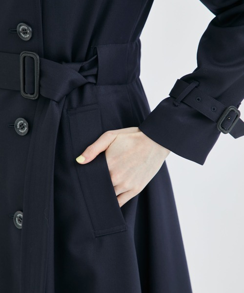 シロクマ　ボーダーズアットバルコニー　ショルダーフリルトレンチコート シロクマ様専用 ボーダーズアットバルコニー ショルダーフリルトレンチ